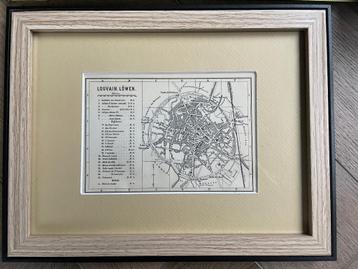 1850-1890 Plattegrond Leuven / Louvain / Löwen Belgie