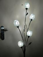 Splendide lampadaire pied métal chromé 1.55 m. 5 lampe led., Maison & Meubles, Lampes | Lampadaires, Enlèvement ou Envoi, Métal