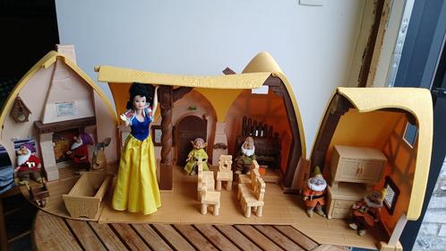 Sneeuwwitje Huis en de 7 Dwergen compleet vintage, Verzamelen, Disney, Zo goed als nieuw, Beeldje of Figuurtje, Sneeuwwitje of Doornroosje