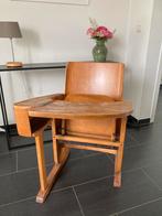Vintage college(klap-)stoel met opklapbare tafel en bergvak, Antiek en Kunst, Ophalen