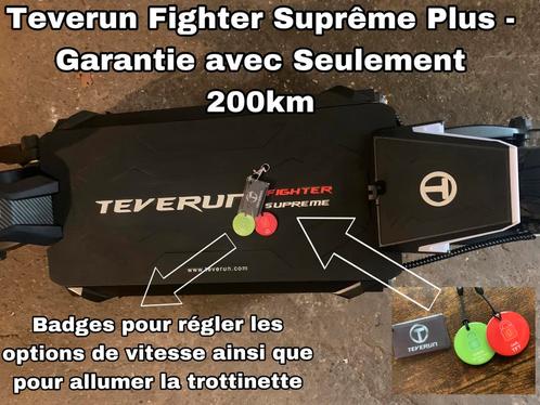 72V/60Ah / TEVERUN FIGHTER SUPREME PLUS / 200KM / GARANTIE, Fietsen en Brommers, Steps, Zo goed als nieuw, Ophalen