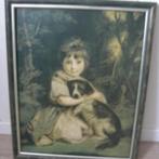 kader groen kind met hond, Antiek en Kunst, Ophalen