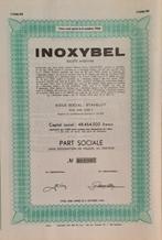 Inoxybel - Stavelot - part sociale - 1974, Ophalen of Verzenden, 1970 tot heden, Aandeel