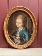 Pastel in historisch kader, Antiek en Kunst, Ophalen