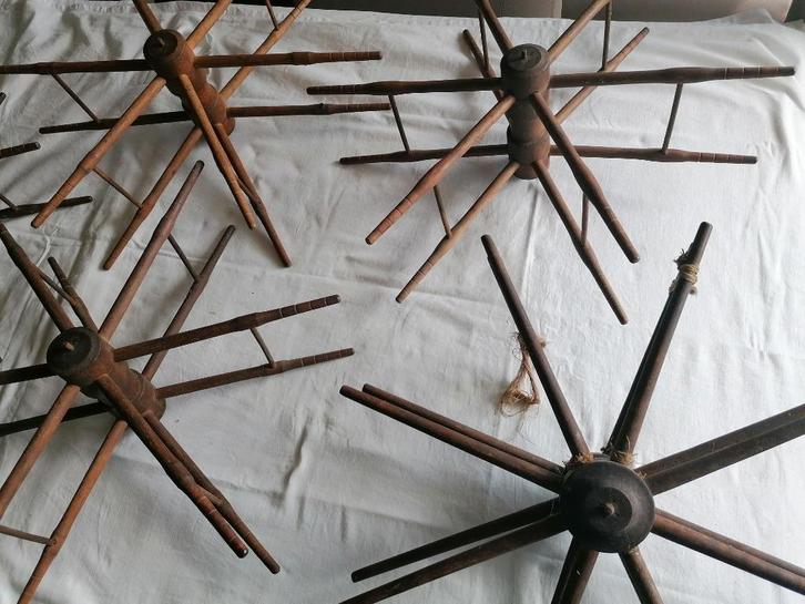 5 Antieke spoelen voor weefgetouw, Antiek en Kunst, Antiek | Gereedschap en Instrumenten, Ophalen of Verzenden