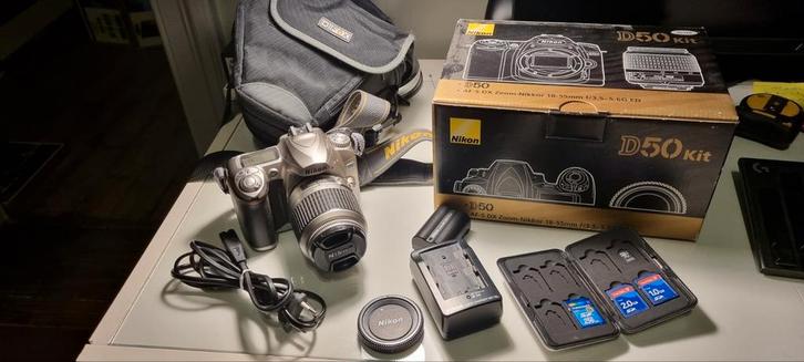 Nikon d50 SLR met 18-55 lens, Audio, Tv en Foto, Fotocamera's Digitaal, Gebruikt, Spiegelreflex, Nikon, 8 keer of meer, Ophalen of Verzenden