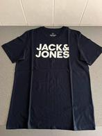 Blauw t-shirt met wit opschrift Jack & Jones - maat 176, Nieuw, Ophalen of Verzenden, Shirt of Longsleeve, Jongen