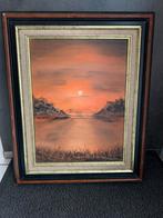 Zonsondergang handgeschilderd, Antiek en Kunst, Ophalen