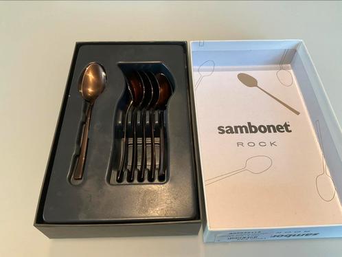 Sambonet Rock 6 koffie/minilepels Koper, Huis en Inrichting, Keuken | Bestek, Zo goed als nieuw, Ophalen