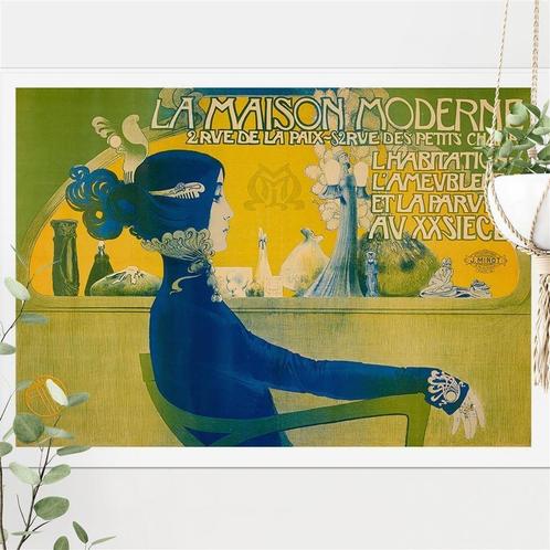 La Maison Moderne Grote Kunst Poster Art Nouveau, Verzamelen, Posters, Nieuw, Verzenden