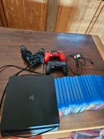 PS4 + 2 controllers + 2 microfoons + 17 games, Ophalen, Gebruikt