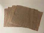 4 Taupe placemats katoen, Huis en Inrichting, Keuken | Textiel, Ophalen of Verzenden, Gebruikt, Beige, Placemat
