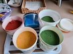 poederpigmenten, additieve kleuren, wanddecoratie, Ophalen, Nieuw