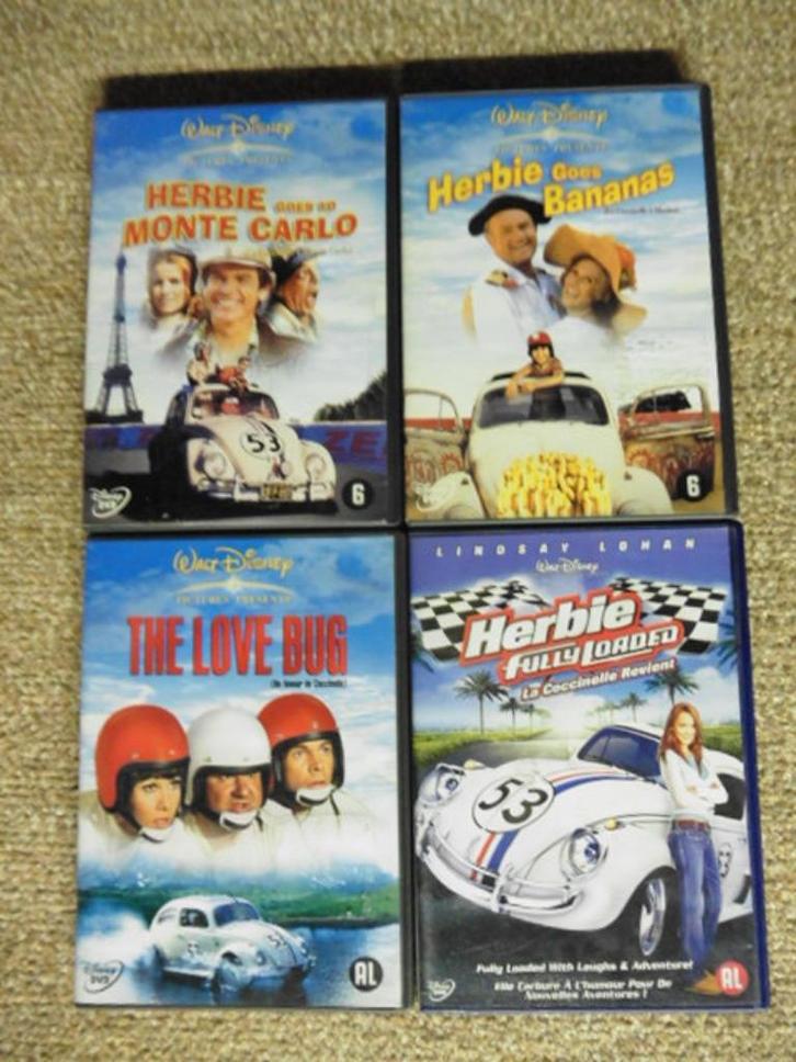 Herbie Film Collectie (4 dvd's)  Pakketprijs, Cd's en Dvd's, Dvd's | Klassiekers, Zo goed als nieuw, Komedie, Alle leeftijden