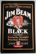 Reclamebord van Jim Beam Black in reliëf -20x30cm., Verzamelen, Verzenden, Nieuw, Reclamebord