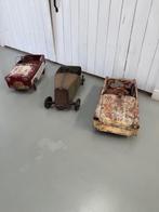 Trapauto 3 stuks jaren 30/40, Antiek en Kunst, Antiek | Speelgoed, Ophalen