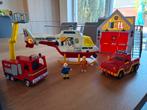 Brandweerman Sam: Brandweerkazerne, helikopter en 2 wagens, Kinderen en Baby's, Speelgoed |Speelgoedvoertuigen, Ophalen, Gebruikt