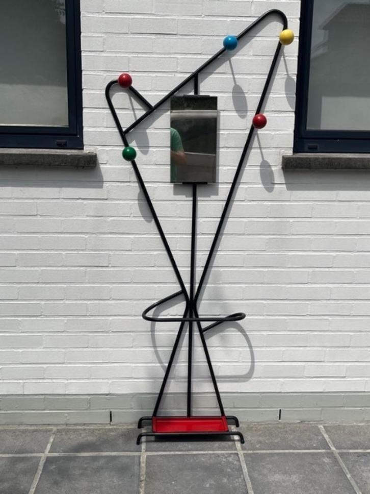 Vintage kapstok Roger Feraud, Huis en Inrichting, Woonaccessoires | Kapstokken, Gebruikt, Staande kapstok, 150 tot 200 cm, Metaal