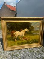 Antieke schilderij WRIGHT BARKER, Antiek en Kunst, Antiek | Klokken, Ophalen