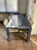 Eettafel met 6 stoelen, Tuin en Terras, Ophalen, Zo goed als nieuw, Eettafel