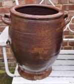 Bruine pekelpot/ zoutpot/ smoutpot, Tuin en Terras, Bloempotten, Ophalen of Verzenden, Zo goed als nieuw