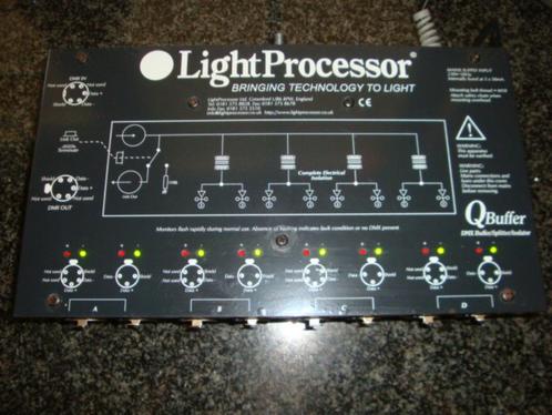 light processor - dmx buffer - Q buffer - dmx 512 splitter, Musique & Instruments, Lumières & Lasers, Utilisé, Lumières, Enlèvement ou Envoi