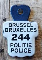 Oude kentekenplaat van de politiefiets, Verzamelen, Ophalen of Verzenden, Gebruikt