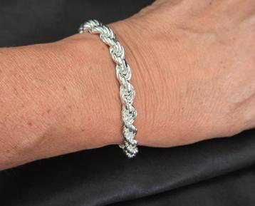 Zilveren Rope/Koord armband. 2025/540. 33.4 Gram. beschikbaar voor biedingen