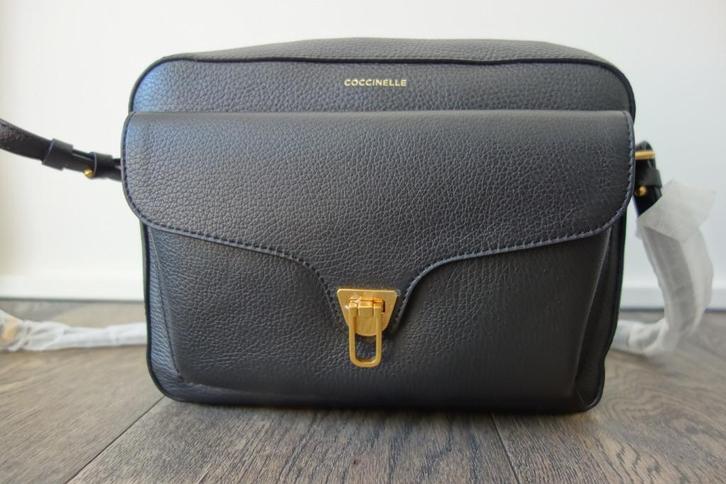 Sac "Beat" M cuir noir "COCCINELLE" Envoi compris, Handtassen en Accessoires, Tassen | Damestassen, Nieuw, Zwart, Verzenden