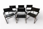 Set van 6 vintage sledestoelen in Bauhaus-stijl, Ophalen, Gebruikt, Metaal, Bauhaus mart stam breuer cesca vintage Wassily eames chroom