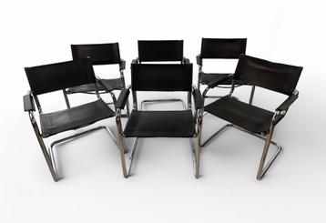 Set van 6 vintage sledestoelen in Bauhaus-stijl beschikbaar voor biedingen