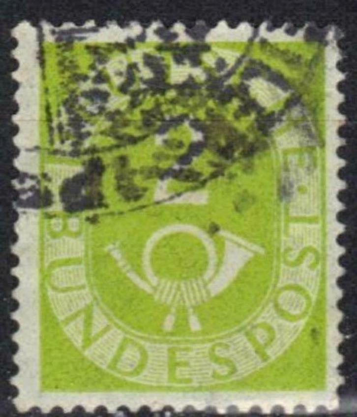 Duitsland Bundespost 1951-1952 - Yvert 9 - Posthoorn (ST), Postzegels en Munten, Postzegels | Europa | Duitsland, Gestempeld, Verzenden