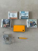 Te koop: Nintendo DSi XL, extra stylus en 9 spellen, Ophalen, Dsi XL, Geel, Gebruikt