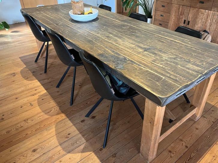 Authentieke kloostertafel / kasteeltafel, Huis en Inrichting, Tafels | Eettafels, Zo goed als nieuw, 50 tot 100 cm, 200 cm of meer