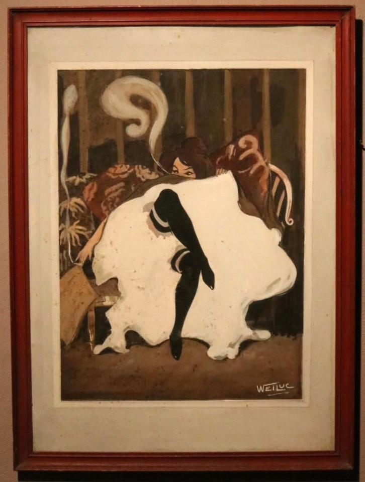 Exclusieve Art Nouveau gouache, Antiek en Kunst, Kunst | Schilderijen | Klassiek, Ophalen