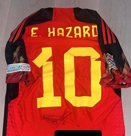 Match worn hazard nations leugeu, Sport en Fitness, Voetbal, Shirt, Verzenden