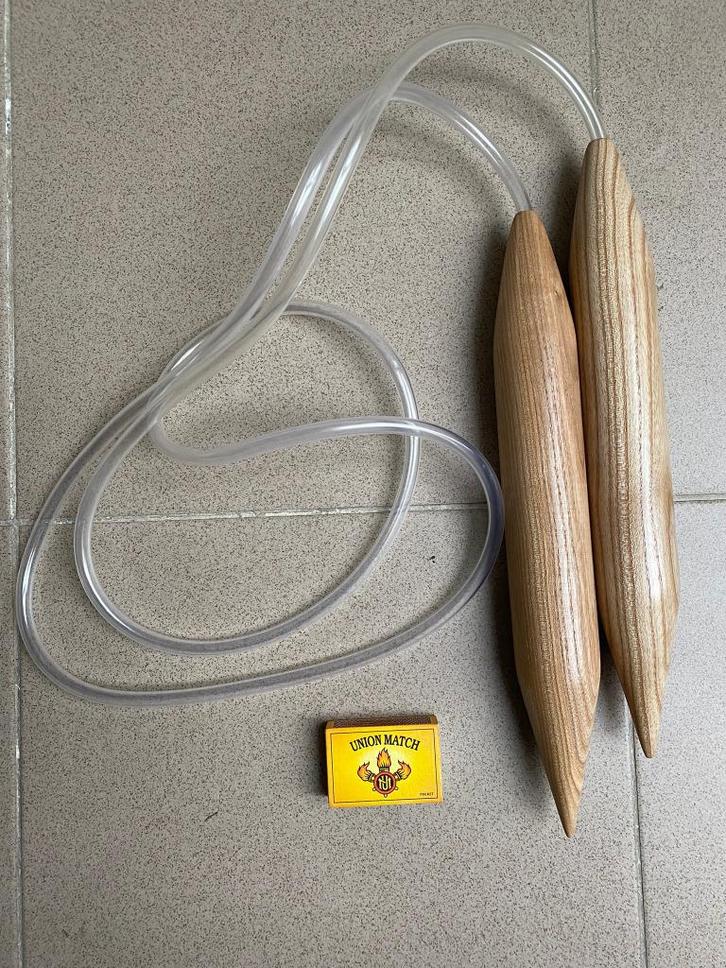 Aiguille à tricoter circulaire géante en bois, diamètre 4cm, Hobby en Vrije tijd, Breien en Haken, Nieuw, Naald, Ophalen