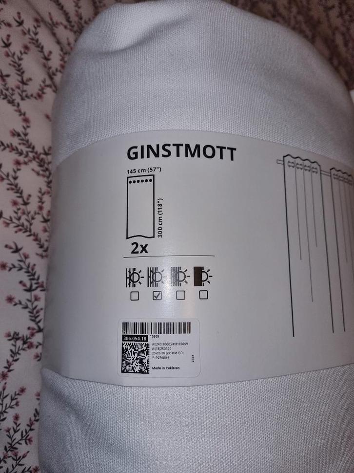 Gordijnen, Huis en Inrichting, Stoffering | Gordijnen en Lamellen, Nieuw, 200 cm of meer, 100 tot 150 cm, Wit, Ophalen