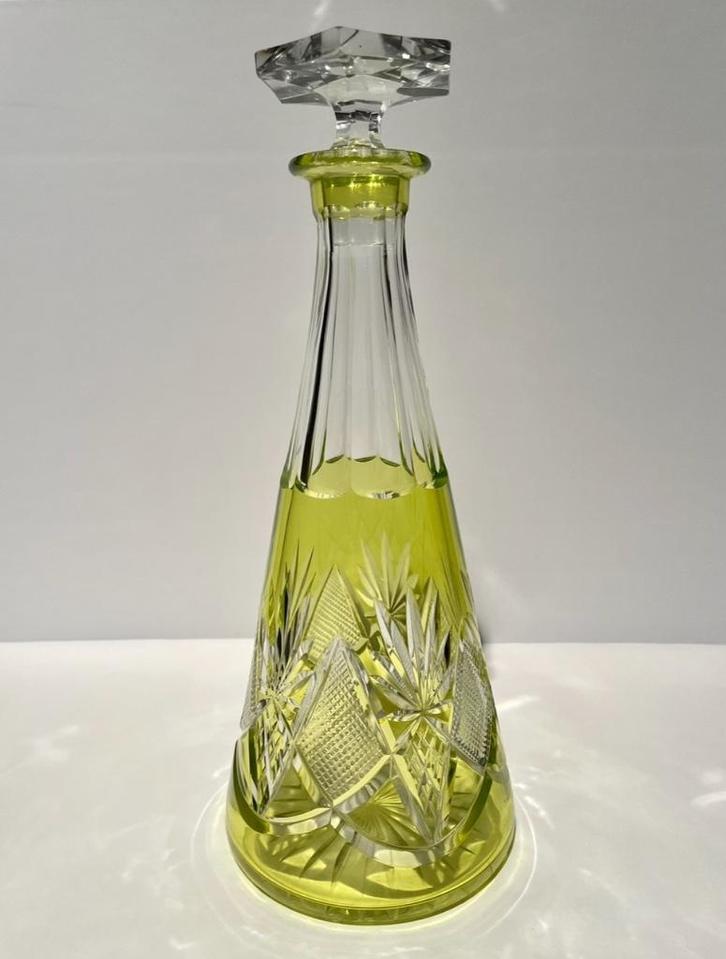 Antieke Kristallen Karaf kompleet met stop., Antiek en Kunst, Antiek | Glaswerk en Kristal, Ophalen of Verzenden