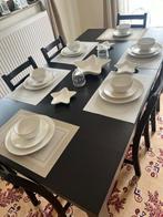 Uitschuifbare eetkamer (tafel + 6 stoelen), Huis en Inrichting, Complete eetkamers, Ophalen, Zo goed als nieuw, 6 tot 8 stoelen