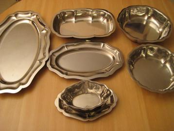 Inox serveerschalen 18/10 – 6 stuks beschikbaar voor biedingen