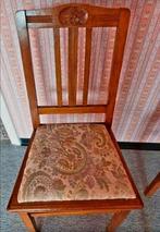 2 antieke stoelen met volledig gerest. zittingen in stof., Antiek en Kunst, Antiek | Meubels | Stoelen en Sofa's, Ophalen of Verzenden