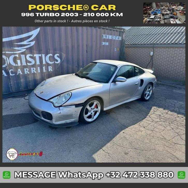 Porsche 996 Turbo – 2003 – 210 000 km, Auto's, Porsche, Particulier, Te koop, Benzine, Coupé, 2 deurs, Automaat, Zilver of Grijs