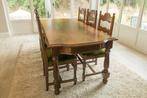 Massieve tafel en stoelen in kerselaar, Ophalen, Gebruikt, Klassiek, 50 tot 100 cm