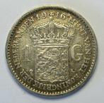 Nederland, gulden 1916, Postzegels en Munten, 1 gulden, Zilver, Ophalen of Verzenden, Koningin Wilhelmina
