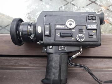 Nikon super8 camera zoom nikkor avec sac de transport cuir 