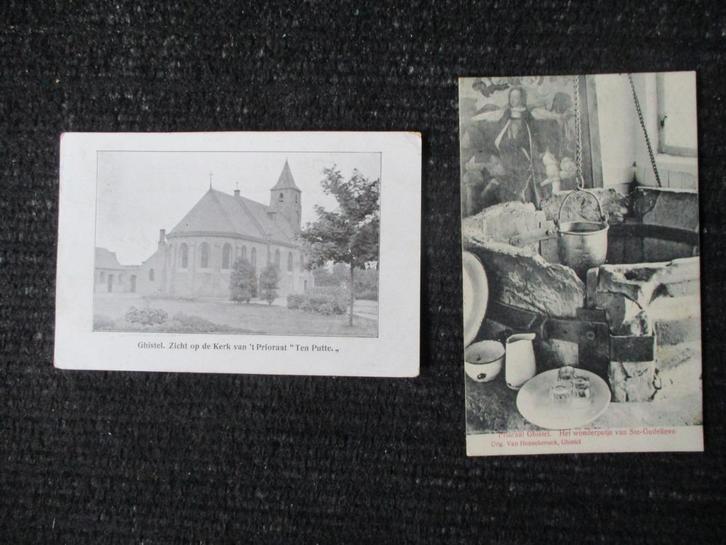 Lot van 2 stuks oude POSTKAARTEN  1902--1912 GHISTEL, Verzamelen, Postkaarten | België, Gelopen, West-Vlaanderen, Voor 1920, Verzenden