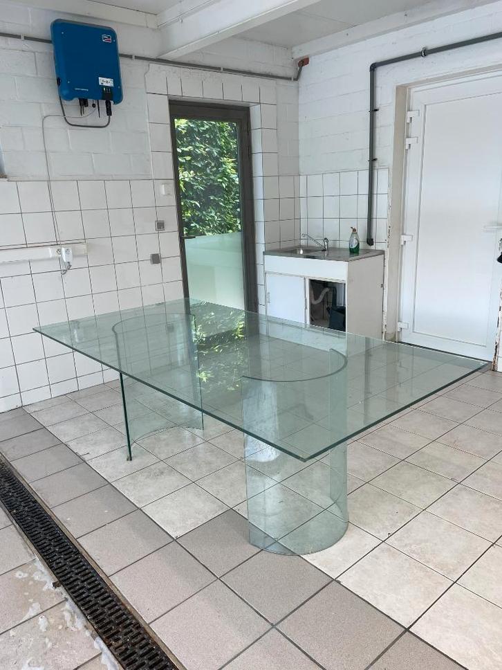Table en verre, Maison & Meubles, Tables | Tables à manger, Comme neuf, 50 à 100 cm, 150 à 200 cm, Cinq personnes ou plus, Rectangulaire