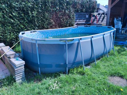 Bestway Power Steel ovaal zwembad - 305 x 200 x 84 cm, Tuin en Terras, Zwembaden, Gebruikt, Ovaal, Ophalen