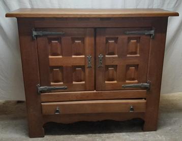 Massief eikenhouten garderobekast - Vintage jaren 70 beschikbaar voor biedingen